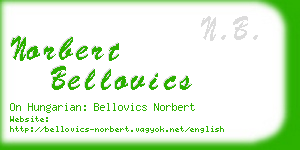 norbert bellovics business card